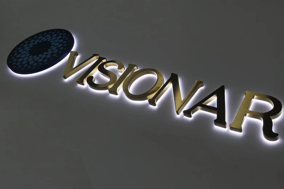 Backlit Signs for Business Halo Lit Logo & Letters