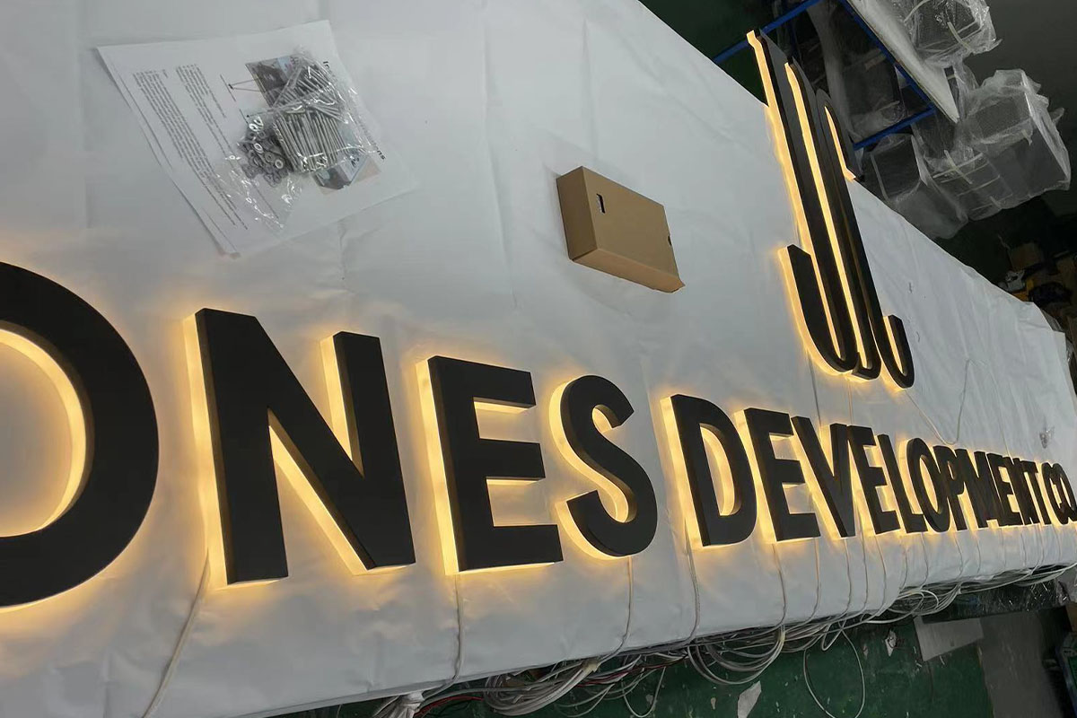 Letter Signs for Business with Warm LED Backlight