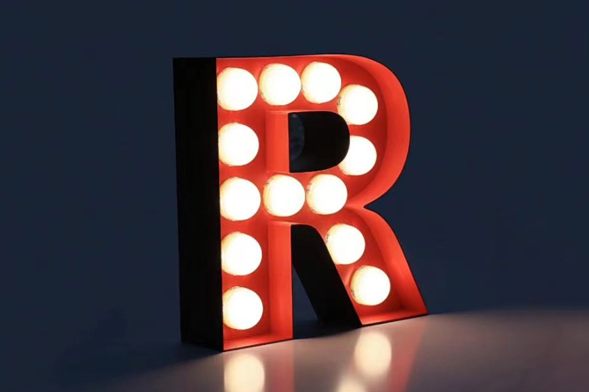 Metal Marquee Letters with LED Bulbs