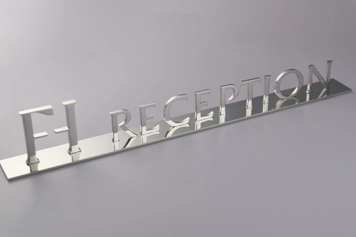 Reception Desk Signs Small Metal Letters