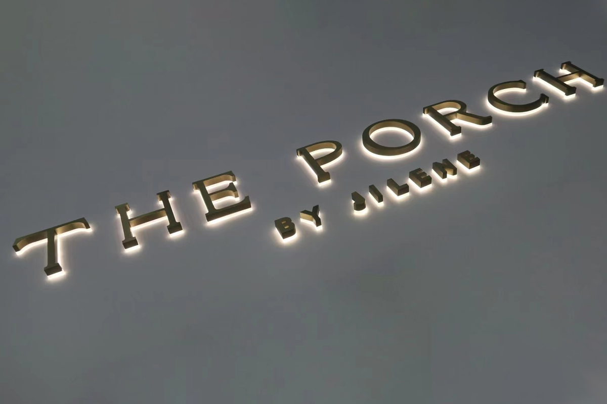 Gold Letters for Wall Back Lighted Signs