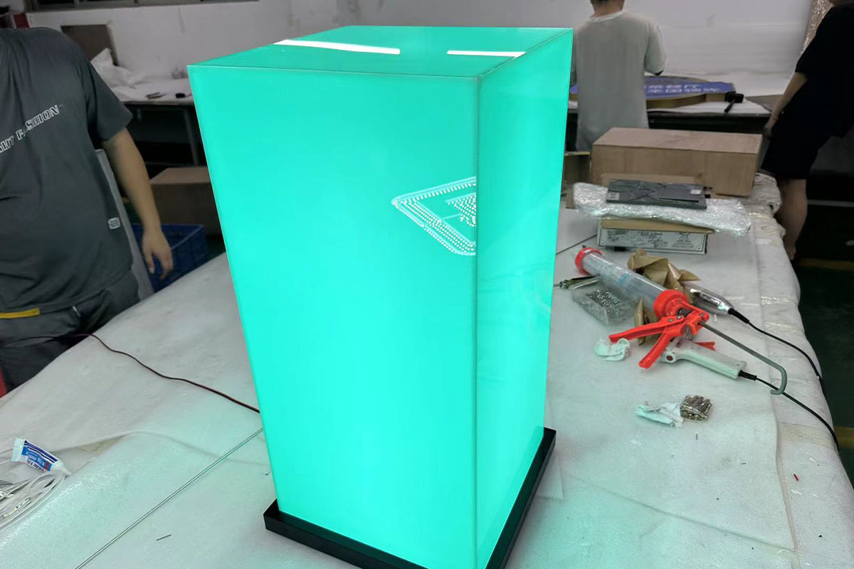 3D Lightbox Signage Illuminated Turquoise Acrylic Signs