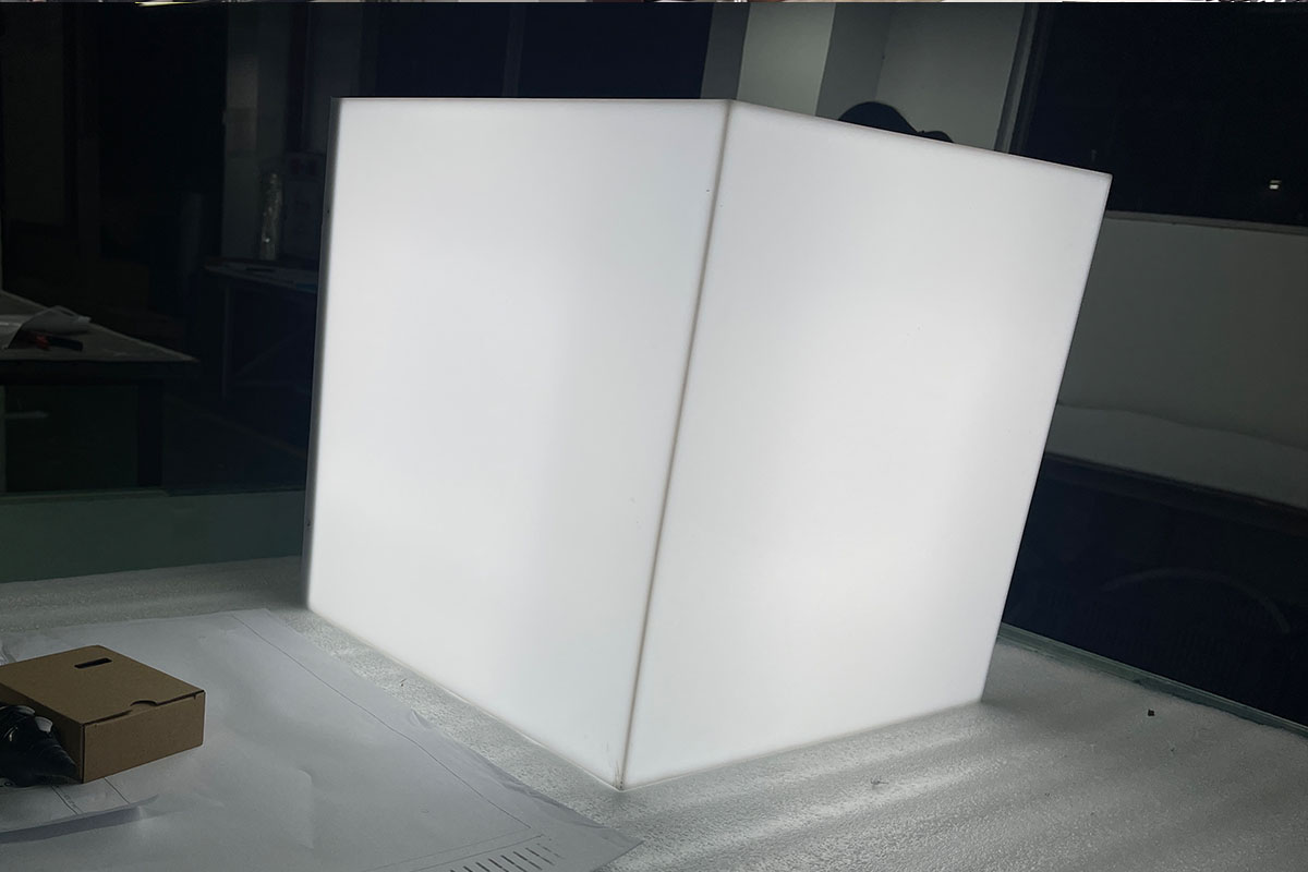 White Acrylic Sign Wall Mounted Light Box Signage