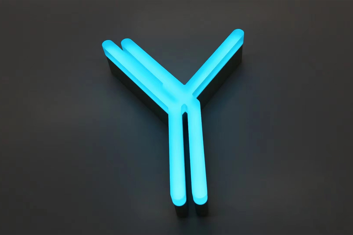 3D Letters for Wall Lighted Blue Signs