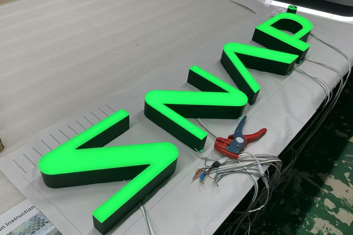 RGB Letters Color Changing Front Lit Signs