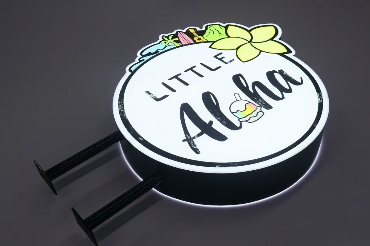 Custom Lightbox Sign Round Projecting Light Box