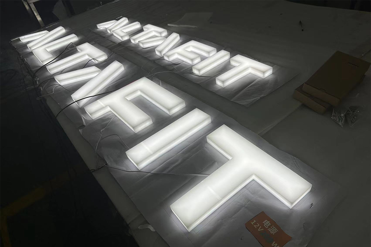 Acrylic 3D Letters with LED Face Illuminating Sign