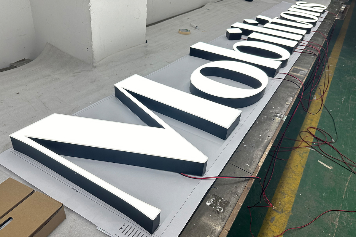 3D Letter Custom Big Front Lit Signs for Storefront