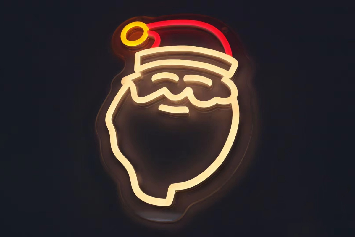 Santa Neon Sign Custom Christmas Light Up Signs