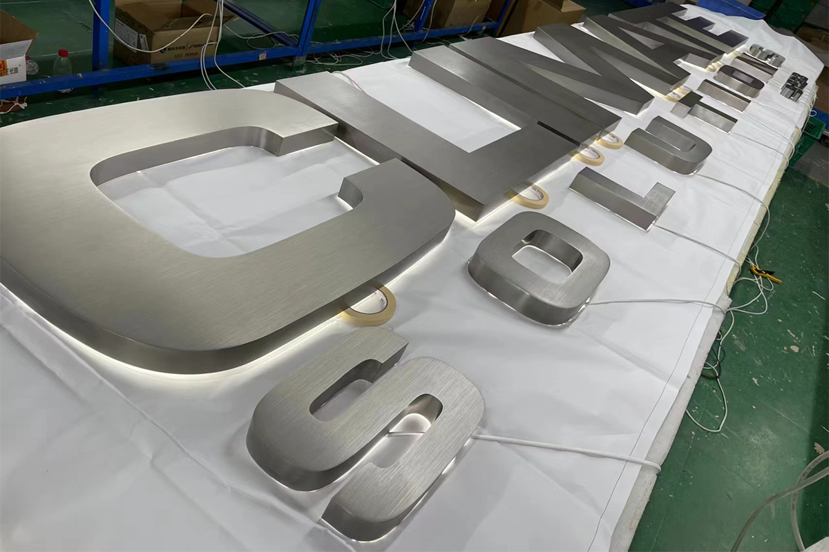 Stainless Steel Letters for Signs 3D Company Name & Logo