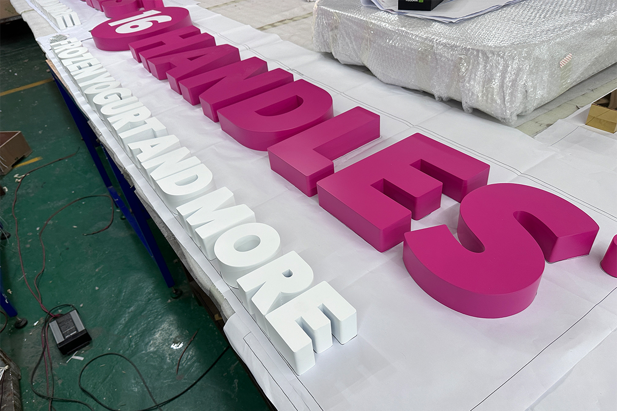 Stainless steel letters and 3D metal signs are durable, stylish