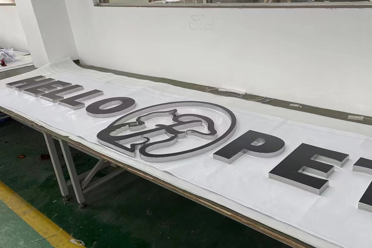 Big Metal Letters and Logo Custom Made