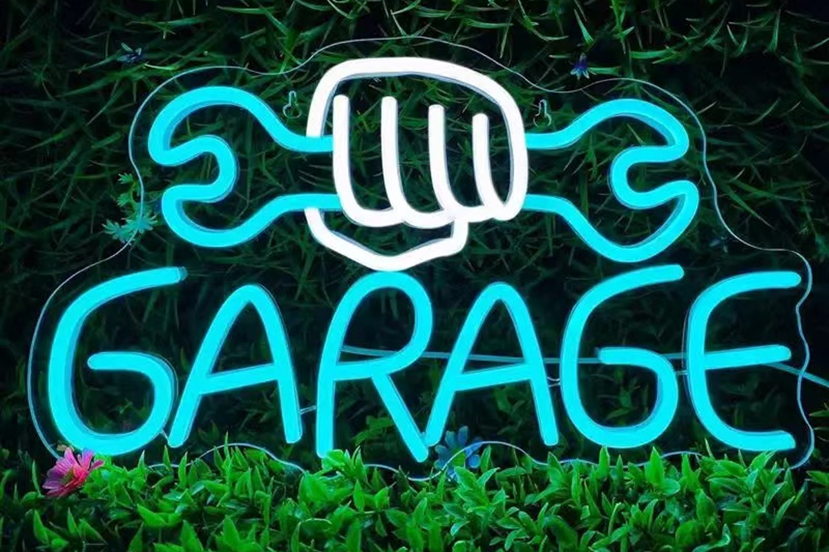 Blue Garage Neon LED Signs