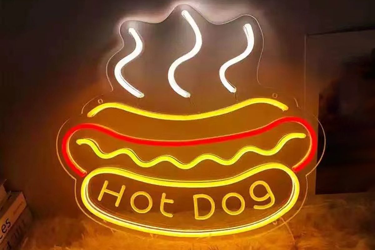 Business LED Hot Dog Neon Sign