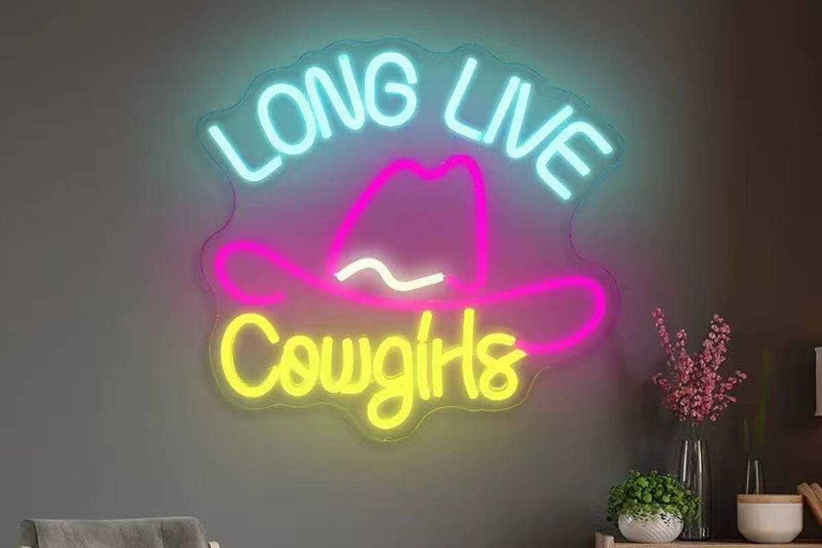 Cowgirl Hat Neon Sign