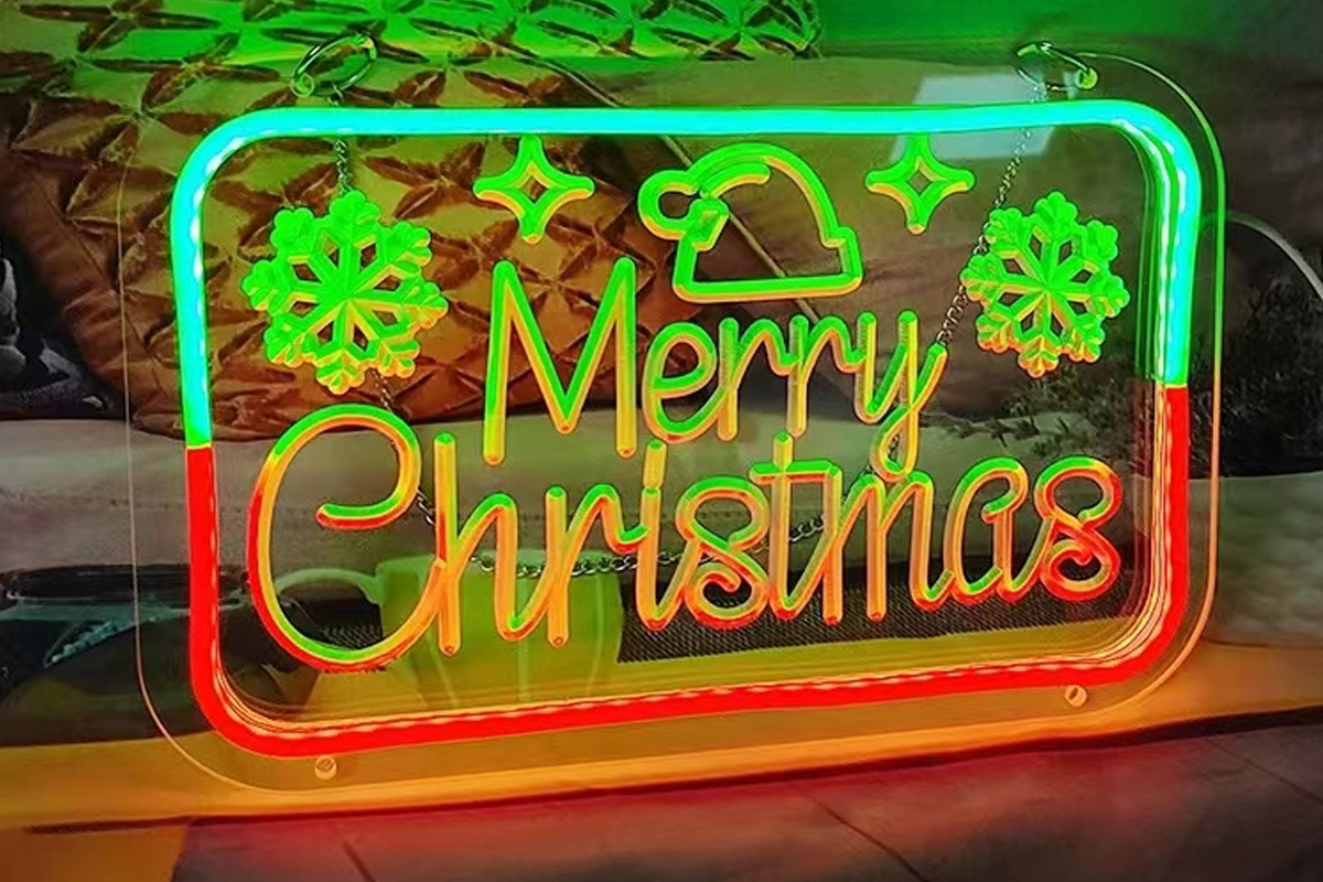 Custom Illuminated Merry Christmas Neon Signs