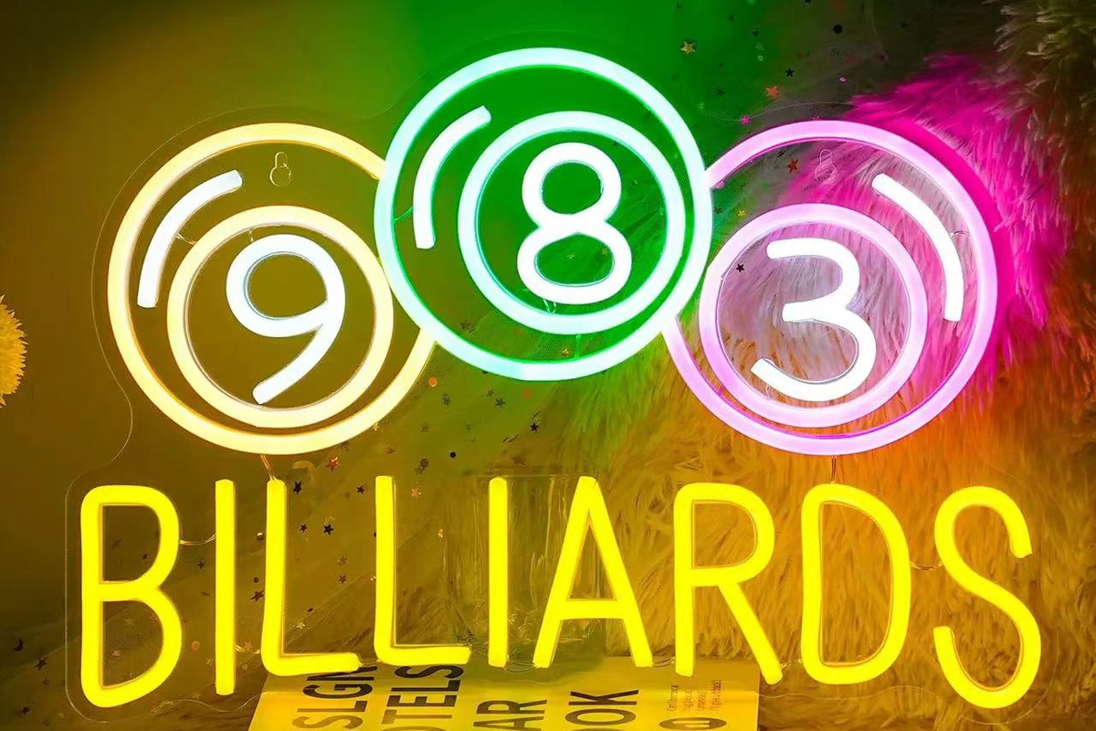 Custom LED Billiards Neon Decorations