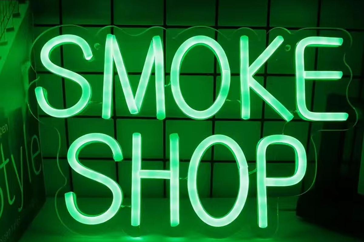 Green LED Smoke Shop Letters for Signs