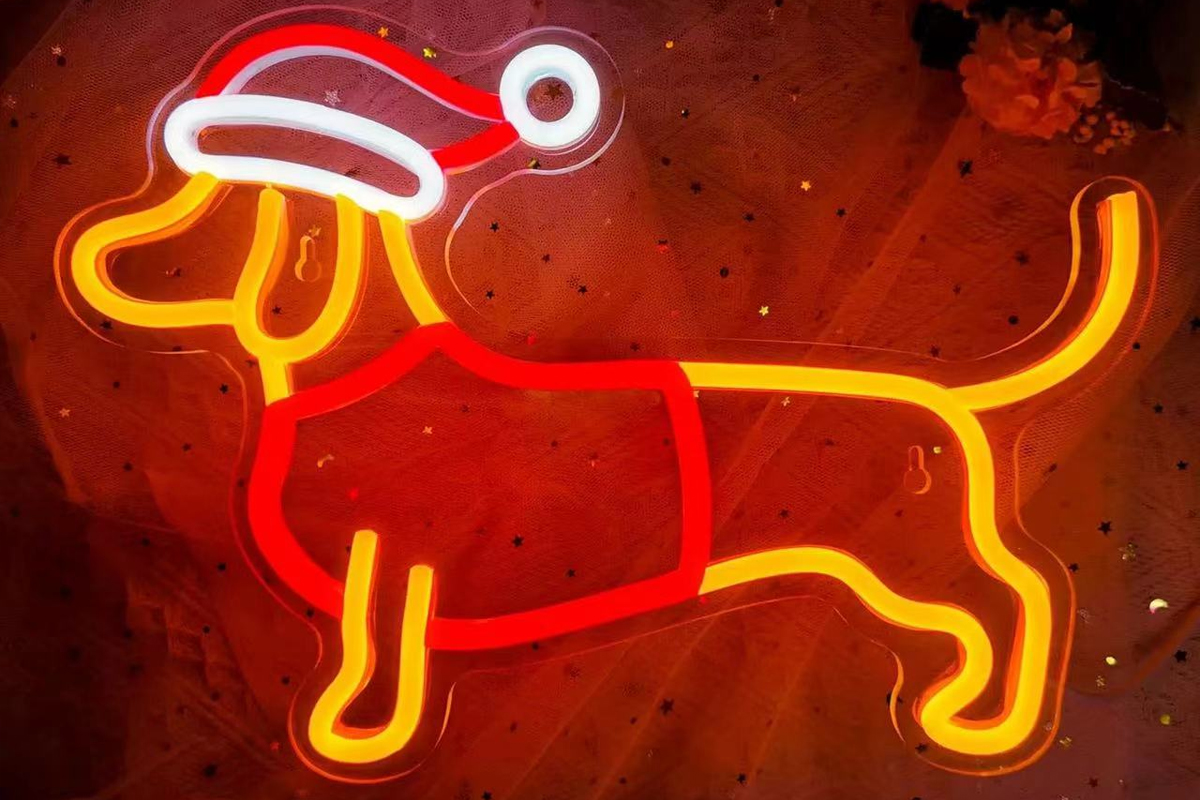 LED Dog Neon Lights Sign