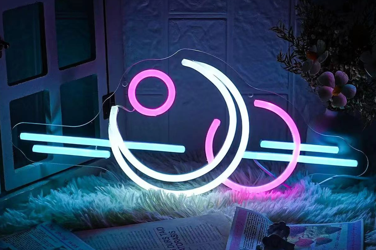 LED Moon Neon Sign for Home Decoration