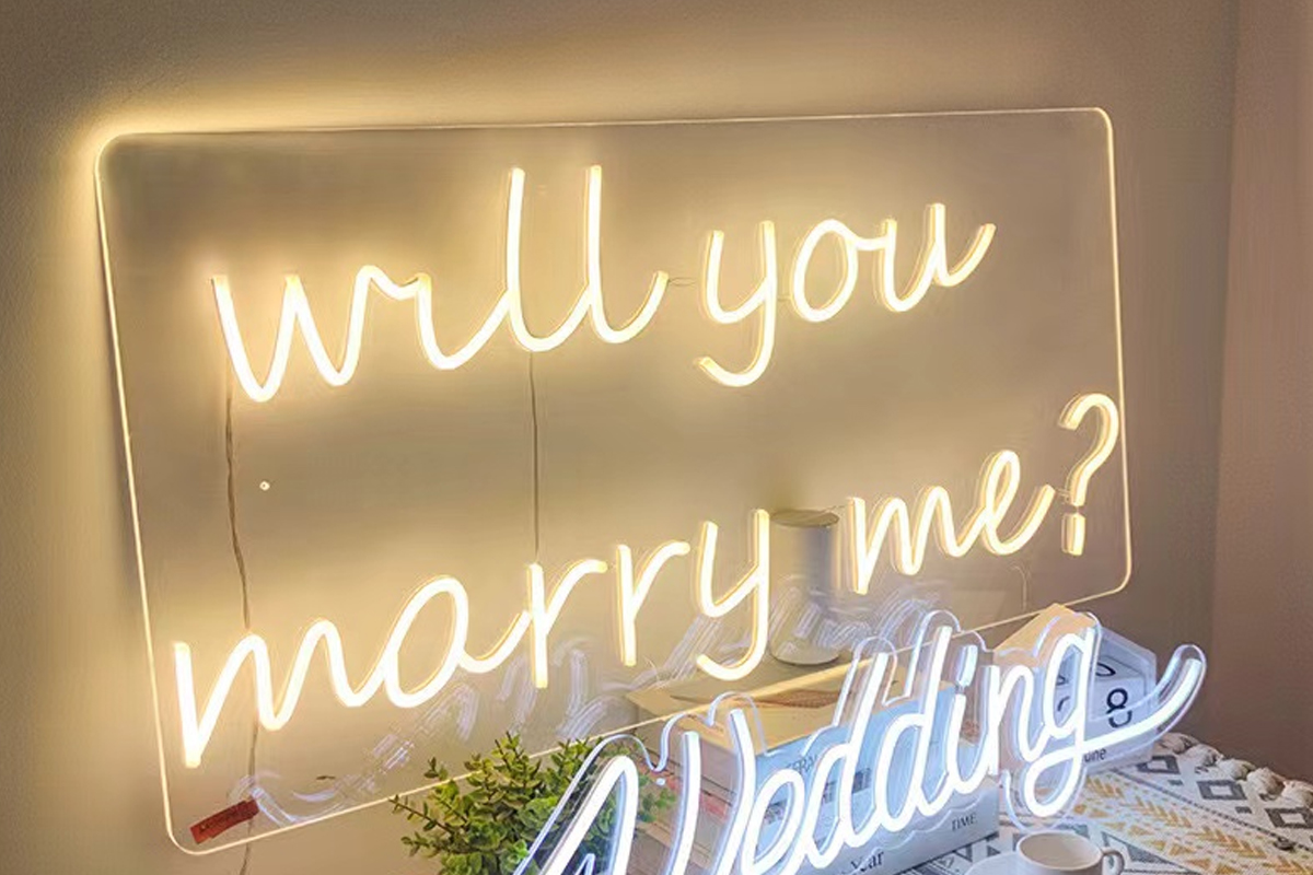 LED Will You Marry Me Neon Sign