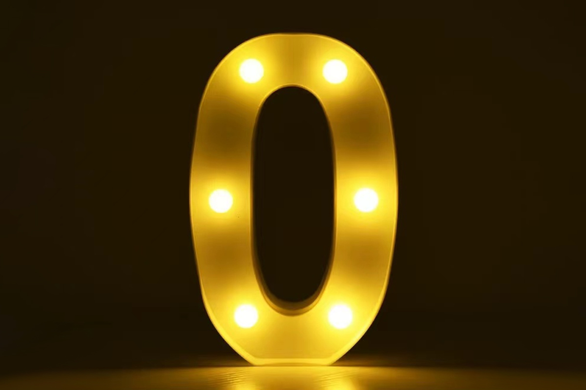 Light Up Numbers 0 for Party