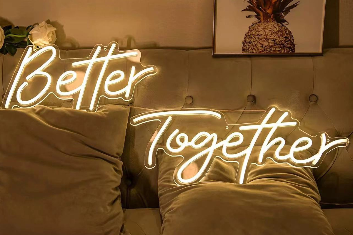 Personalized Better Together Neon LED Sign