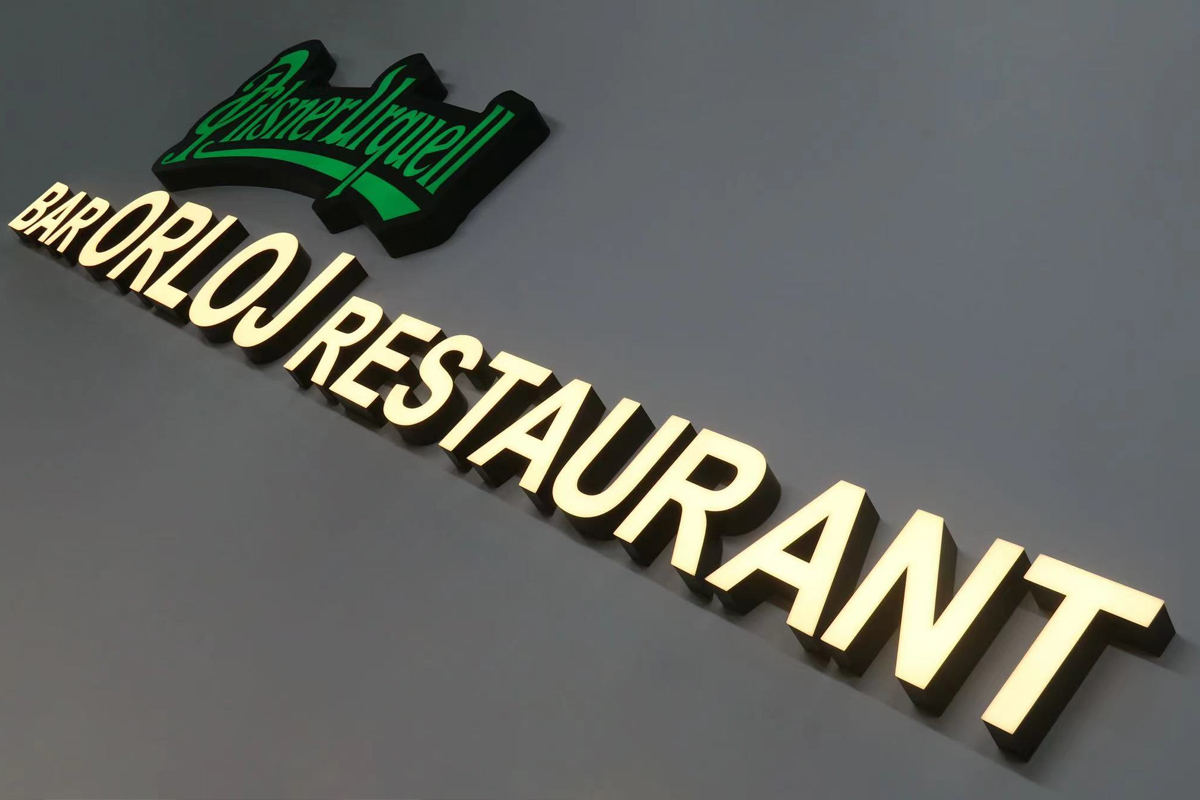 Restaurant Signs Letters and Logo Lightbox