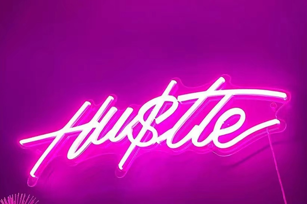 Rose Hustle LED Neon Light Sign