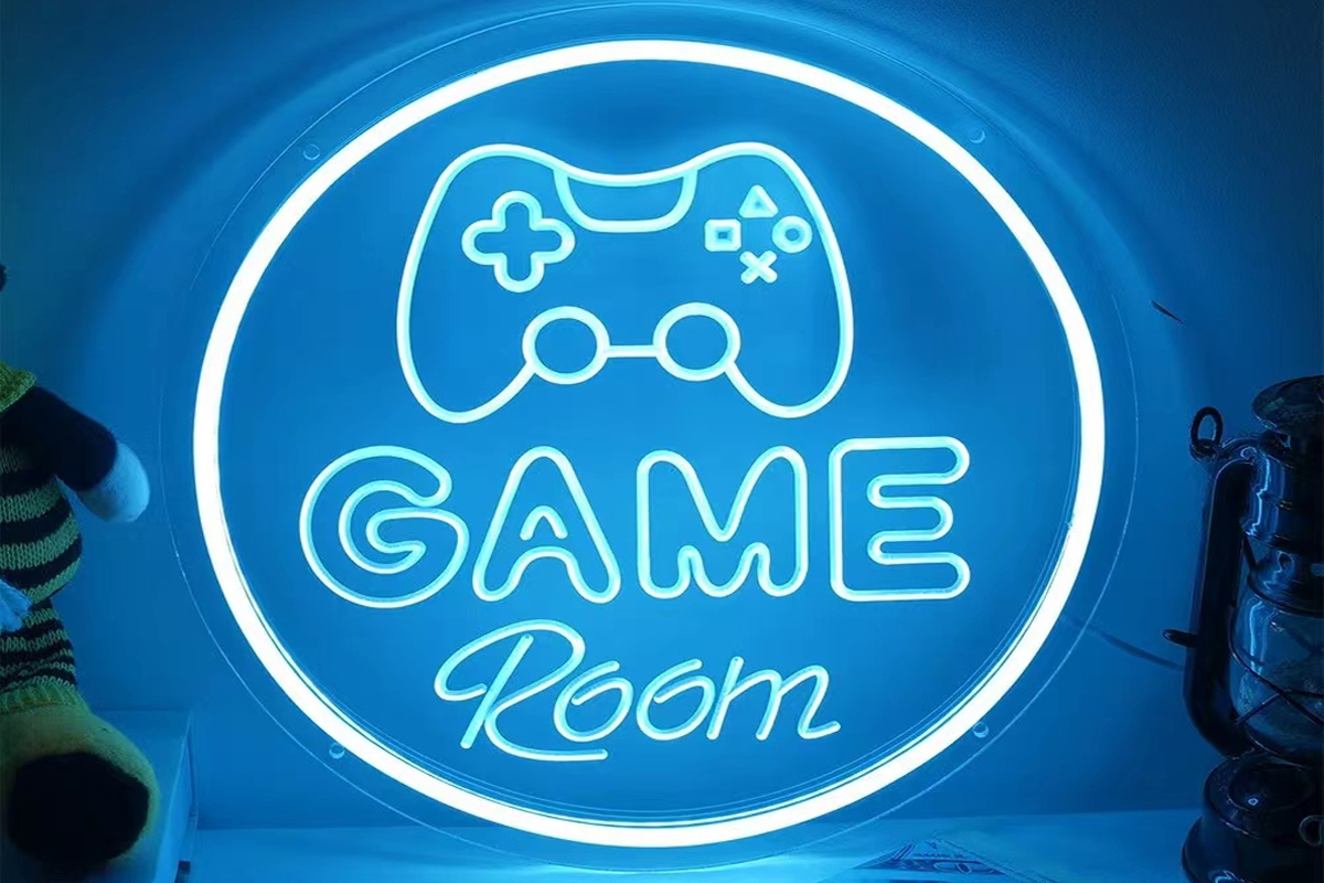 Round LED Acrylic Game Room Neon Signs