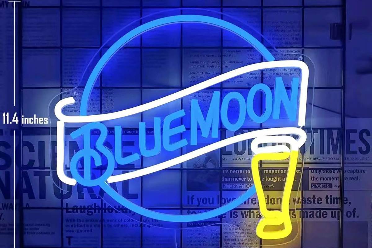 Blue Moon Beer Neon Sign for Bar