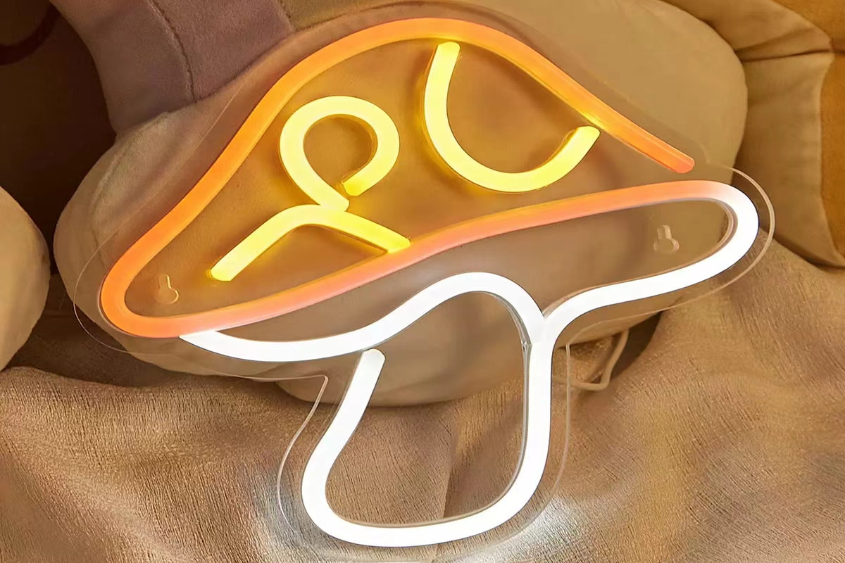 LED Mushroom Neon Sign for Home