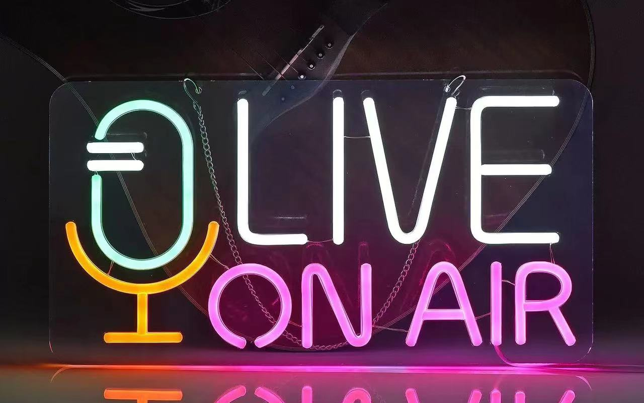 Live On Air Neon Sign